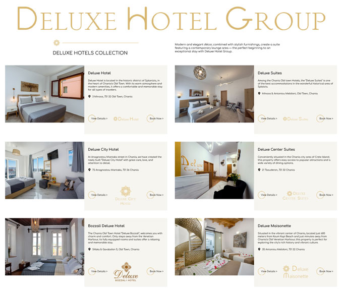 Deluxe Hotels Group – Hotels in Chania City